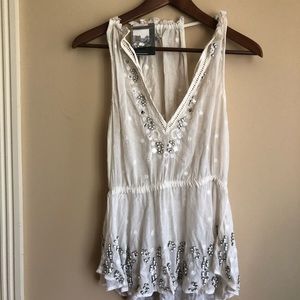 Gypsy boho embellished tank